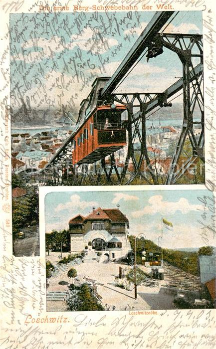 Loschwitz Die 1. Berg-Schwebebahn der Welt Loschwitzhoehe Hotel Restaurant