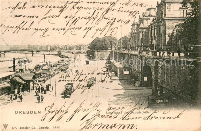 Dresden Elbe Landeplatz der Dampfschiffe