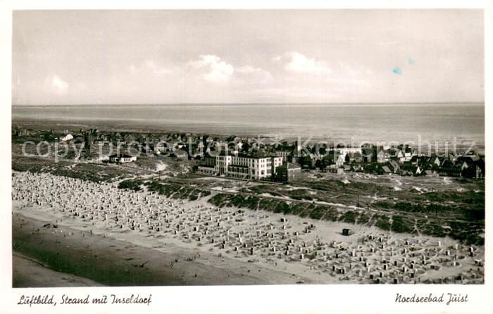 Juist Nordseebad Strand mit Inseldorf