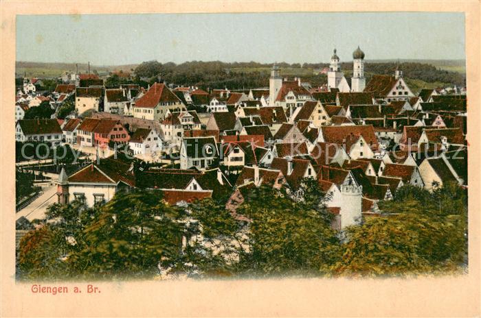 Giengen Brenz Stadtpanorama mit Blick zur Kirche