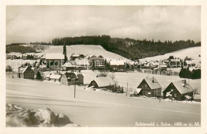 Schoenwald Schwarzwald Winterpanorama