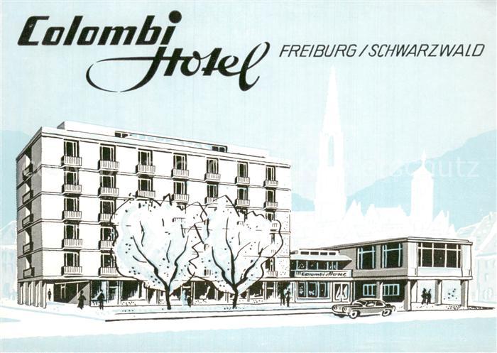 Freiburg Breisgau Colombi Hotel Illustration