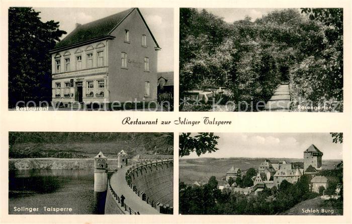 Wermelskirchen Restaurant Zur Solinger Talsperre m. Solinger-Talsperre u. Schlos