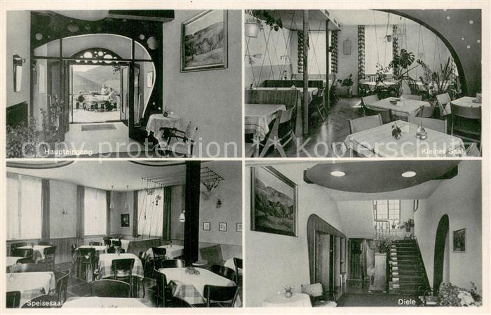 Hettigenbeuern Pension u. Erholungsheim Diedrich Innenansichten d. Speisesaals u