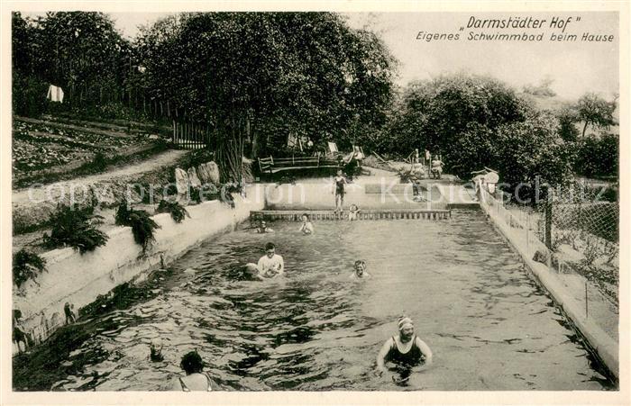 Lindenfels Odenwald Hotel-Restaurant Darmstaedter-Hof Schwimmbad-Ansicht