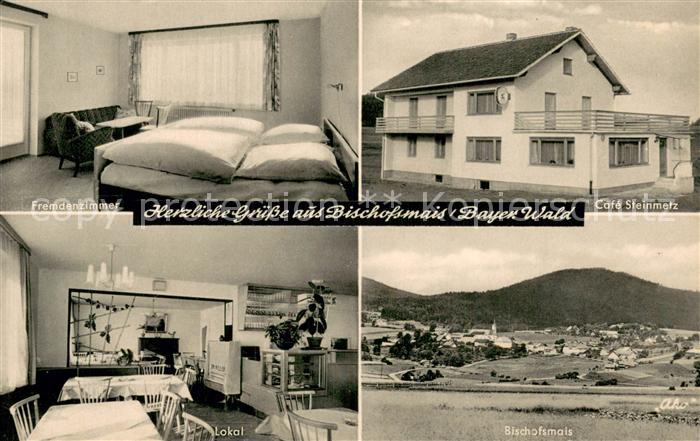 Bischofsmais Gesamtansicht u. Cafe-Pension Steinmetz m. Fremdenzimmern