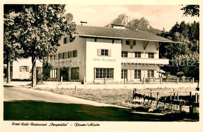 Fuessen Allgaeu Hotel-Cafe Bergmueller Aussenansicht