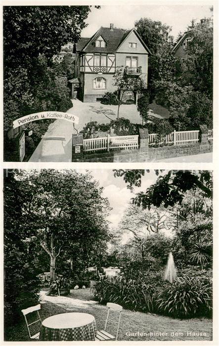 Auerbach Bergstrasse Privat-Pension Kaffee Roth Aussenansicht u. Garten