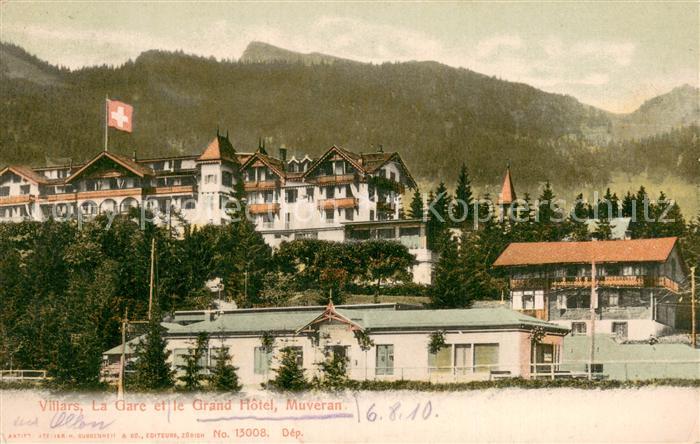 Villars Chesieres La Gare et le Grand Hotel Muveran