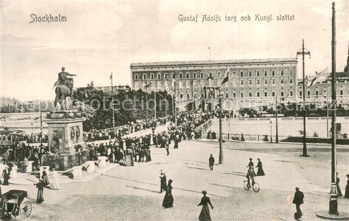 Stockholm Gustaf Adolfs torg och Kungl. slottet