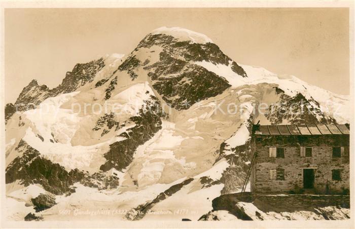 Gandegghuette 3322m Breithorn VS Gandegghuette m. Breithorn