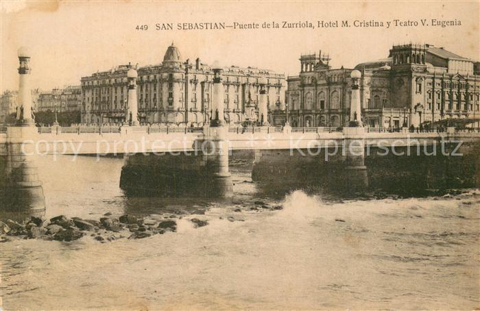 San Sebastian  Pais Vasco ES Puente de la Zurriola - Hotel M. Cristina y Teatro