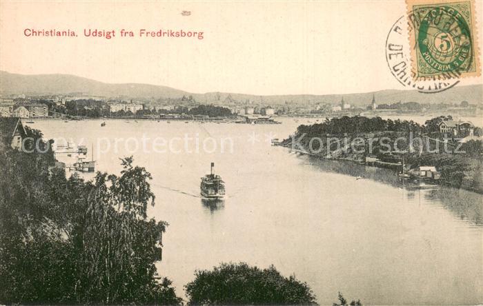 Christiania Norge Udsigt fra Fredriksborg