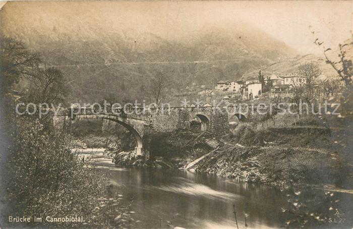 Cannobio Lago Maggiore TI Bruecke im Cannobiotal