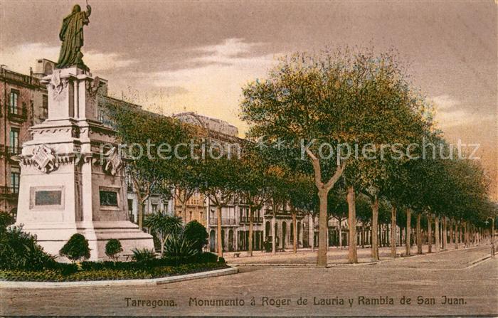 Tarragona ES Monumento a Roger de Lauria y Rambla de San Juan