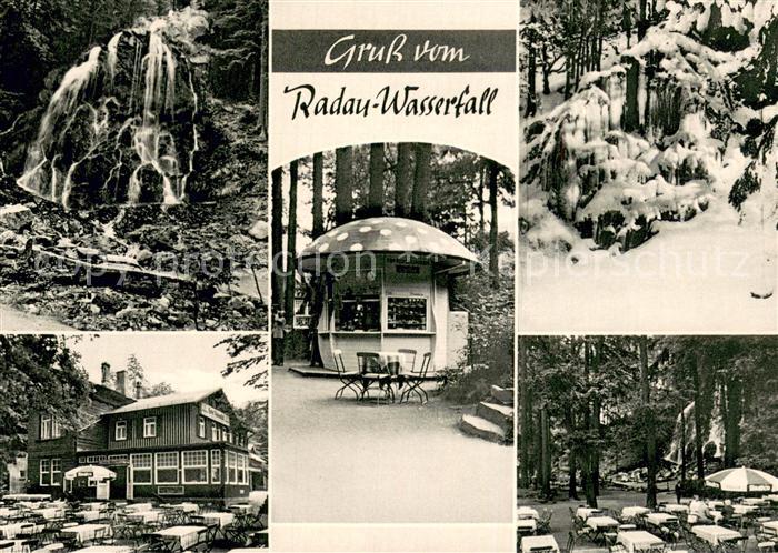 Bad Harzburg Randau-Wasserfall Teilansichten m. Gaststaette