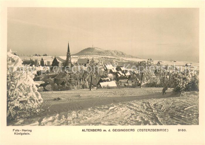 Altenberg  Osterzgebirge Gesamtansicht m. d. Geisingberg