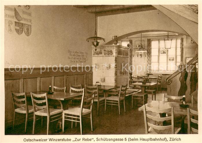 Zuerich ZH Winzerstube Zur Rebe Innenansicht