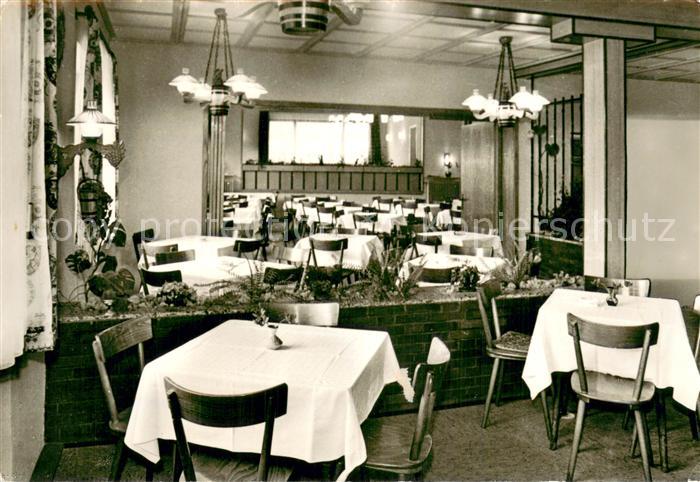 Heppenheim Bergstrasse Restaurant-Pension Felsenkeller Innenansicht Speisesaal