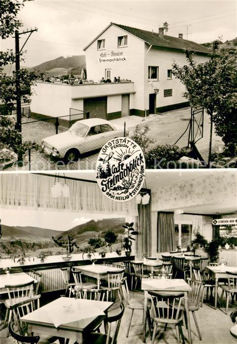 Heiligkreuzsteinach Gaststaette-Cafe Steinachblick Innen- u. Aussenansicht