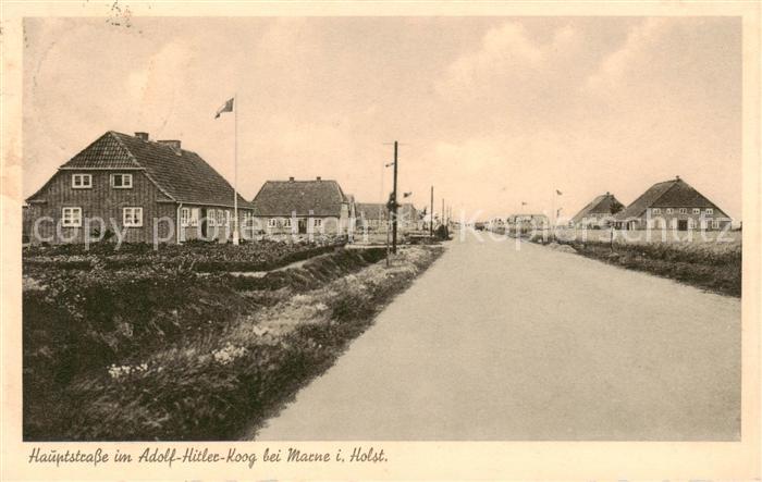 Marne Holstein Hauptstrasse im A.H.-Koog