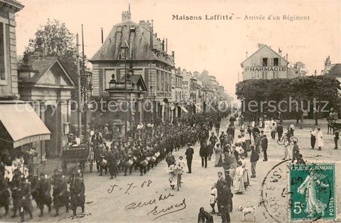 Maisons-Laffitte 78 Yvelines Arrivee d un Regiment