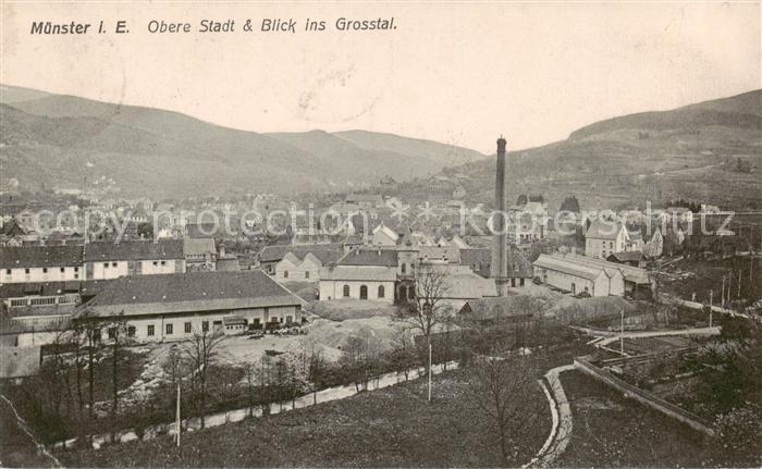 Muenster  Elsass Munster 68 Alsace Obere Stadt u. Blick ins Grosstal