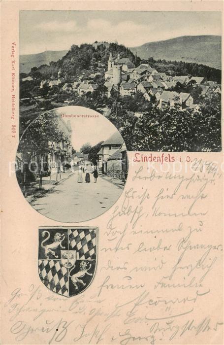 Lindenfels Odenwald Gesamtansicht u. Gumbenerstrasse