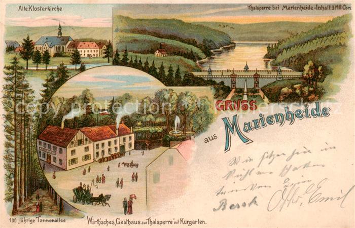 Marienheide Talsperre - Alte Klosterkirche - Gasthaus zur Talsperre m. Kurgarten