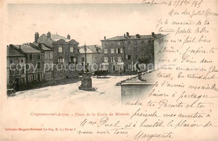 Craponne-sur-Arzon Place de la Croix de Mission