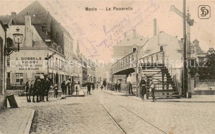 Menin Menen Belgie La Passerelle - Feldpost