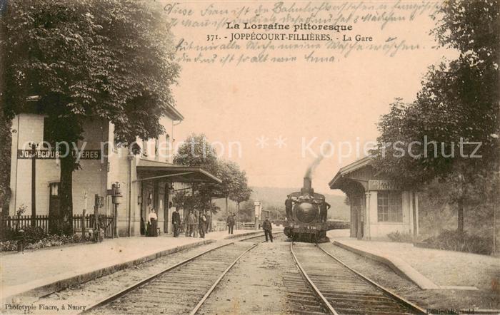 Joppecourt Bahnhof m. Dampflok