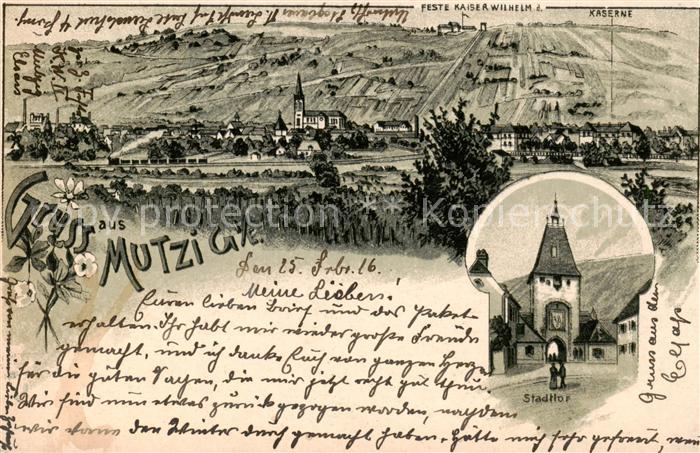 Mutzig Bas Rhin Alsace 67 Feste Kaiser Wilhelm - Kaserne - Stadttor - Feldpost