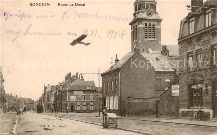 Ronchin 59 Route de Douai- Kutsche u. Strassenbahn