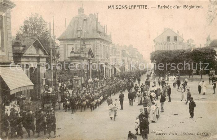 Maisons-Laffitte 78 Yvelines Arrivee d un Regiment