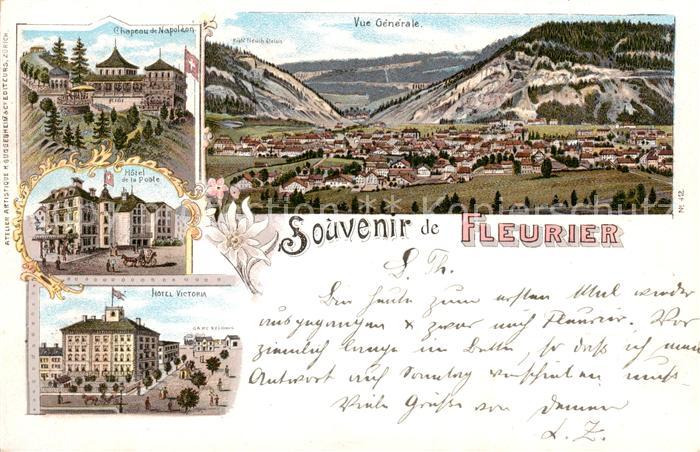 Fleurier NE Gesamtansicht - Chapeau de Napoleon - Hotel de la Poste - Hotel Vict