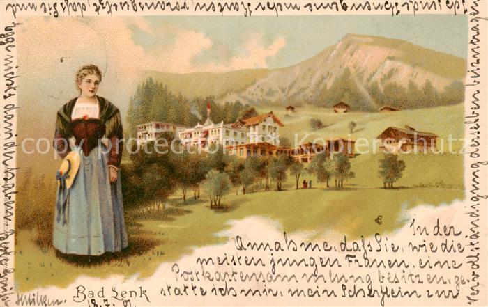 Bad Lenk Simmental BE Teilansicht m. Frau a. d. Simmental