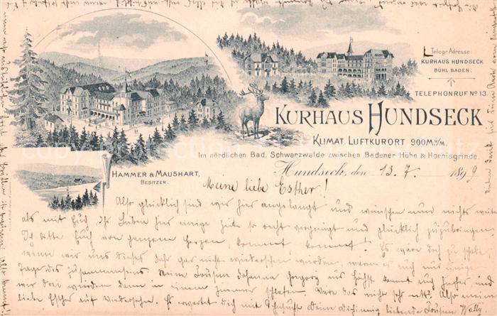 Buehl Baden Kurhaus Hundseck Aussenansichten