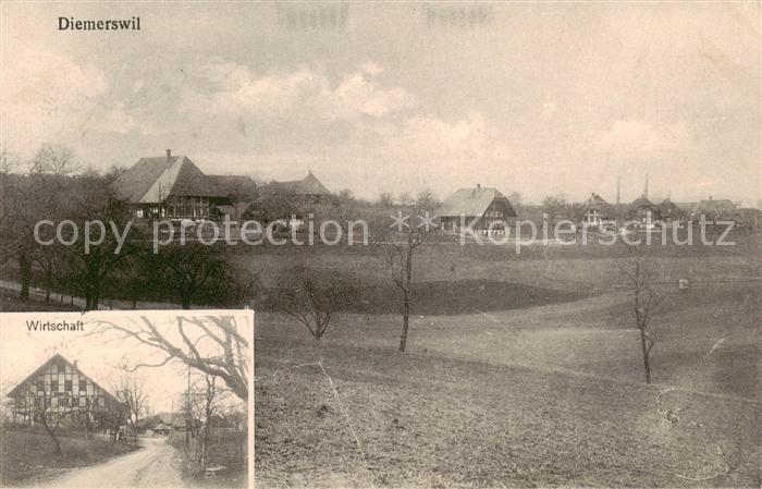Diemerswil BE Teilansicht u. Wirtschaft