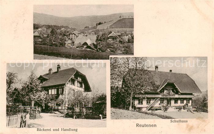 Reutenen Zaeziwil BE Gesamtansicht u. Baeckerei u. Handlung - Schulhaus