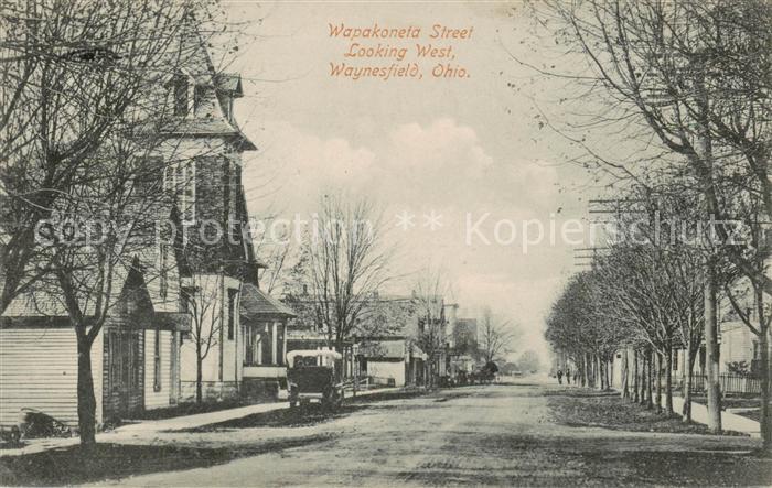 Waynesfield Ohio USA Wapakoneta Street looking West