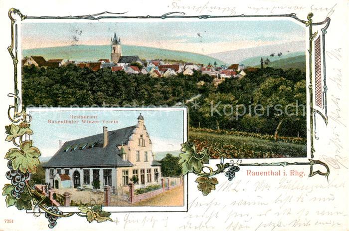 Rauenthal Gesamtansicht u. Restaurant Rauenthaler Winzer-Verein