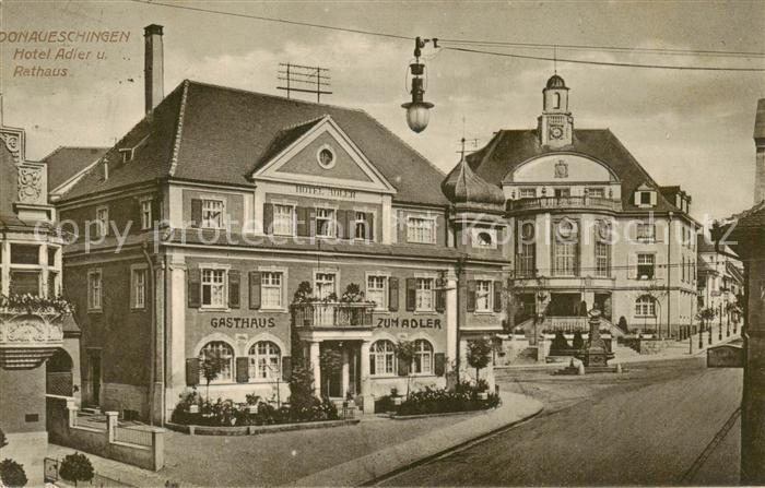 Donaueschingen Hotel Adler u. Rathaus Feldpost