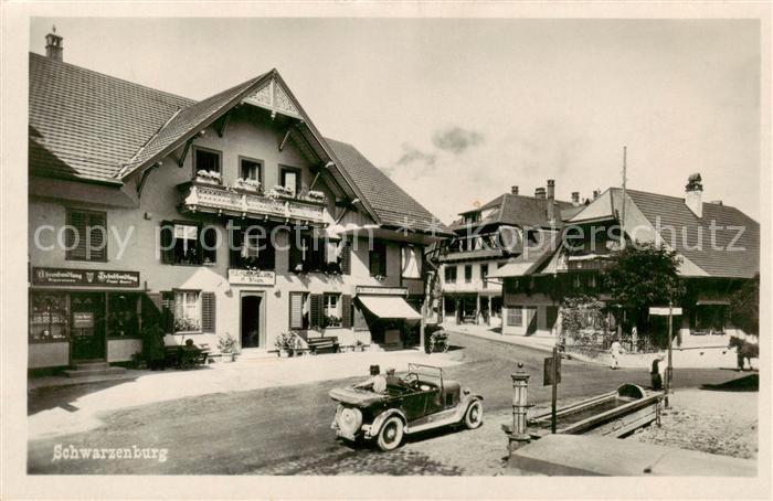Schwarzenburg BE Dorfpartie m. Geschaeft