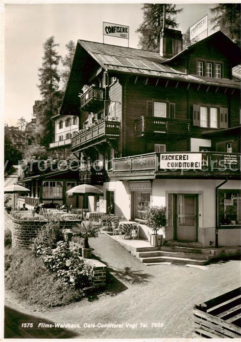 Flims Waldhaus Cafe-Conditorei Vogt Aussenansicht