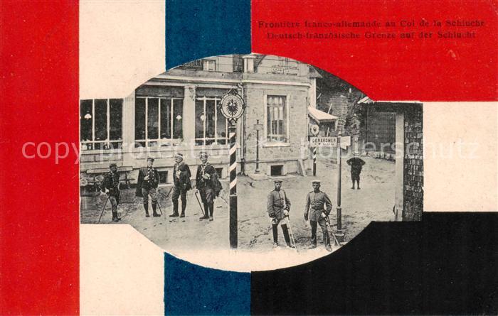 La Schlucht 88 Gerardmer Vosges Deutsch-franzoesische Grenze a. d. Schlucht