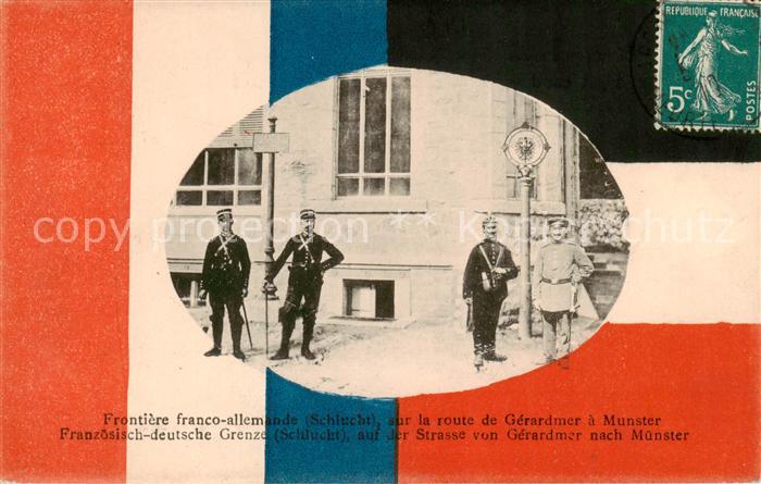 La Schlucht 88 Gerardmer Vosges Franzoesisch-deutsche Grenze a. d. Strasse v. Ge