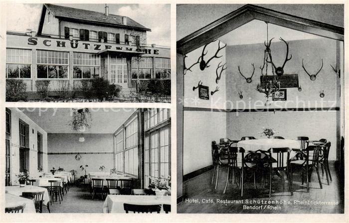 Bendorf Rhein Restaurant-Hotel Cafe Schuetzenhoehe Aussen- u. Innenansichten