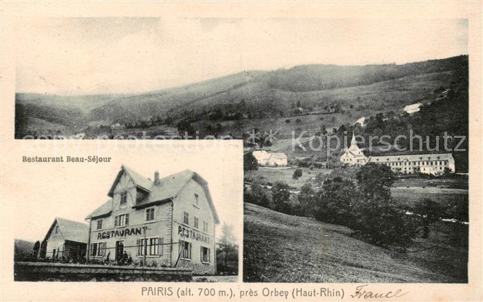 Pairis 68 Vosges Restaurant Beau-Sejour