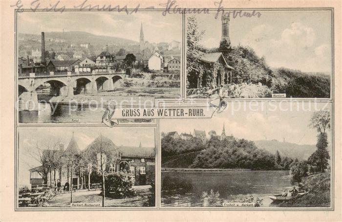 Wetter Ruhr Teilansichten m. Bruecke u. Freiheit u. Harkort